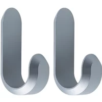 Normann Copenhagen Normann Copenhagen - Curve Wandhaken Mini, matt silber (2er-Set)