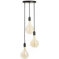 Tala Tala - Graphite Triple Pendelleuchte Set, inklusive 3 x Voronoi II LED-Leuchtmittel E27, schwarz / Aluminium eloxiert