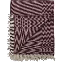 Røros Tweed Røros Tweed - Kattefot Wolldecke, 140 x 220 cm, burgund