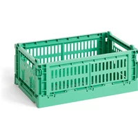 Hay HAY - Colour Crate Korb S, 26,5 x 17 cm, dark mint, recycled