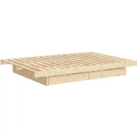 Karup Karup - Kanso Bett mit Schubladen, 160 x 200 cm, Kiefer natur