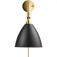 Gubi GUBI - Bestlite BL7 Wandleuchte, Ø 16 cm, Messing / schwarz seidenmatt