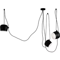 Flos Flos - AIM LED-Pendelleuchten-Set (3 Pendelleuchten + Vielfach-Rosette), schwarz