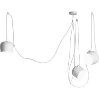 Flos Flos - AIM LED-Pendelleuchten-Set (3 Pendelleuchten + Vielfach-Rosette), weiß