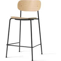 Audo Audo - Co Counter Chair, H 94,5 cm, schwarzes Stahlgestell / Eiche natur