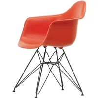 Vitra Vitra - Eames Plastic Armchair DAR RE, basic dark / poppy red (Filzgleiter basic dark)