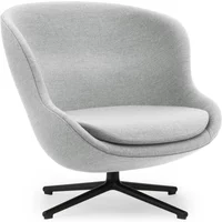 Normann Copenhagen Normann Copenhagen - Hyg Lounge-Sessel mit Drehgestell, Alu schwarz / grau (Synergy LDS16)