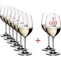 Riedel Riedel - Vinum Weingläser, Viognier / Chardonnay, transparent, 350 ml (6+2 gratis)