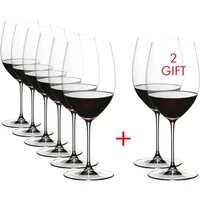 Riedel Riedel - Veritas Weingläser, Cabernet / Merlot, transparent, 625ml (6+2 gratis)