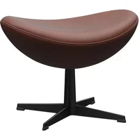 Fritz Hansen Fritz Hansen - Egg Fußhocker, PVD schwarz / Leder Grace Chestnut (Jubiläumsedition 2022)
