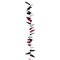 Flensted Mobiles Flensted Mobiles - Turning Leaves Mobil, large, schwarz / weiß / rot