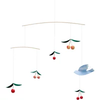 Flensted Mobiles Flensted Mobiles - Cherry Dreams Mobile, Messing / Holz, mehrfarbig