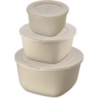 Koziol Koziol - Connect Vorratsdosen-Set Stockholm, 4 l ,2 l, 1 l, nature desert sand (3er-Set)