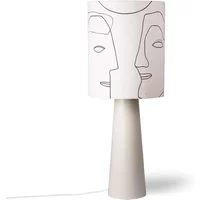 HKliving HKliving - Cone Tischleuchtenfuß, L, matt hellgrau + Printed Faces Lampenschirm, L