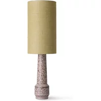 HKliving HKliving - Retro Tischleuchtenfuß, H 45 cm, braun + Lampenschirm Jute, Ø 22 cm, jade green