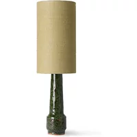 HKliving HKliving - Retro Tischleuchtenfuß, H 45 cm, lava green + Lampenschirm Jute, Ø 22 cm, jade green