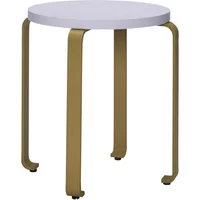 Hübsch Interior Hübsch Interior - Smile Hocker, Ø 46 cm, hellblau / khaki