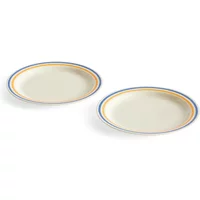 Hay HAY - Sobremesa Teller, Ø 24,5 cm, blau / gelb (2er-Set)