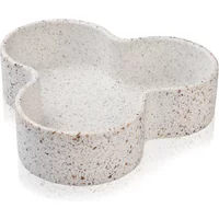 Humdakin Humdakin - Pisa Terrazzo Schale, 32 x 30,5 x 8 cm, rot / beige