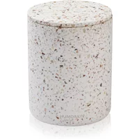 Humdakin Humdakin - Terrazzo Aufbewahrung mit Deckel, Bologna, Ø 13 x 17 cm, rot / beige