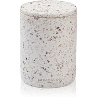 Humdakin Humdakin - Terrazzo Aufbewahrung mit Deckel, Lucca, Ø 10 x 14 cm, rot / beige