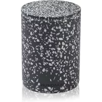 Humdakin Humdakin - Terrazzo Aufbewahrung mit Deckel, Lucca, Ø 10 x 14 cm, schwarz