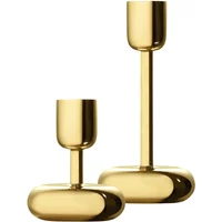 Iittala Iittala - Nappula Kerzenständer, 2er-Set, 107+183 mm, Messing
