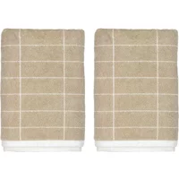 Mette Ditmer Mette Ditmer - Tile Gästehandtuch 38 x 60 cm, sand / off-white (2er-Set)