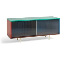 Hay HAY - Colour Cabinet M mit Glastüren, 120 x 51 cm, mehrfarbig (freistehend)