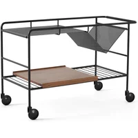 &Tradition &Tradition - Alima NDS1 Servierwagen, mattschwarz/ Walnuss lackiert