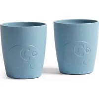Sebra Sebra - MUMS Kinderbecher, Ø 7 cm, powder blue (2er-Set)