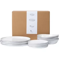Broste Copenhagen Broste Copenhagen - Salt Geschirr Dinner-Set, weiß / schwarz