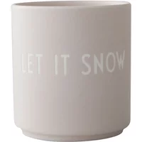 Design Letters Design Letters - AJ Favourite Porzellan Becher, Let it snow / grau