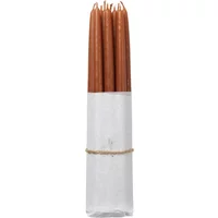 Broste Copenhagen Broste Copenhagen - Tapers getauchte Spitzkerze, Ø 1,2 cm, terracotta (10er-Set)