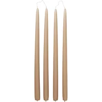 Broste Copenhagen Broste Copenhagen - Getauchte Stabkerze, Ø 2,2 cm, walnut (4er-Set)