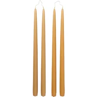 Broste Copenhagen Broste Copenhagen - Getauchte Stabkerze, Ø 2,2 cm, golden yellow (4er-Set)