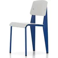 Vitra Vitra - Prouvé Standard SP Chair, Bleu Marcoule (glatt) / warmgrey, Filzgleiter (Hartboden)