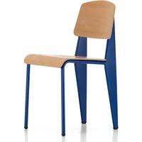 Vitra Vitra - Prouvé Standard Stuhl, Eiche natur / Bleu Marcoule (Filzgleiter)