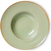 HKliving HKliving - Chef Ceramics Pasta Teller, Ø 28 cm, moss green