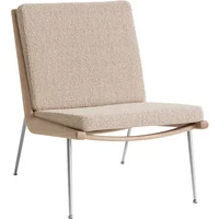 &Tradition &Tradition - Boomerang HM1 Loungesessel, Eiche geölt / Beine Edelstahl, beige (Karakorum 003)