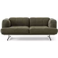 &Tradition &Tradition - Inland Sofa AV22, 2-Sitzer, Gestell schwarz / moosgrün (Clay 014)