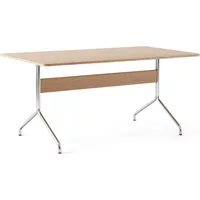 &Tradition &Tradition - Pavilion Dining Esstisch AV18, 160 x 90 cm, Eiche klar lackiert / Gestell chrom