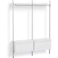 Hay HAY - Pier System 1002, Garderobe, H 209 x 162 cm, weiß / Aluminium