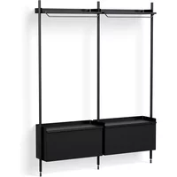 Hay HAY - Pier System 1002, Garderobe, H 209 x 162 cm, schwarz