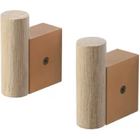 Muuto Muuto - Attach Wandhaken, Eiche / burnt orange (2er-Set)