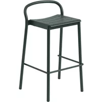 Muuto Muuto - Linear Steel Barhocker Outdoor, SH 75 cm, dunkelgrün