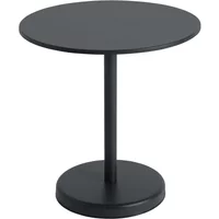 Muuto Muuto - Linear Steel Bistrotisch Outdoor, Ø 70 x H 73 cm, schwarz