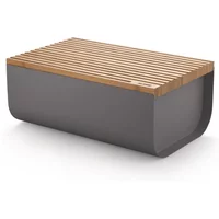 Alessi Alessi - Mattina Brotkasten mit Schneidebrett, Bambus / dunkelgrau