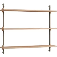Moebe MOEBE - Wall Shelving System Low, Eiche geölt / warm grey