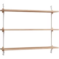 Moebe MOEBE - Wall Shelving System Low, Eiche geölt / weiß